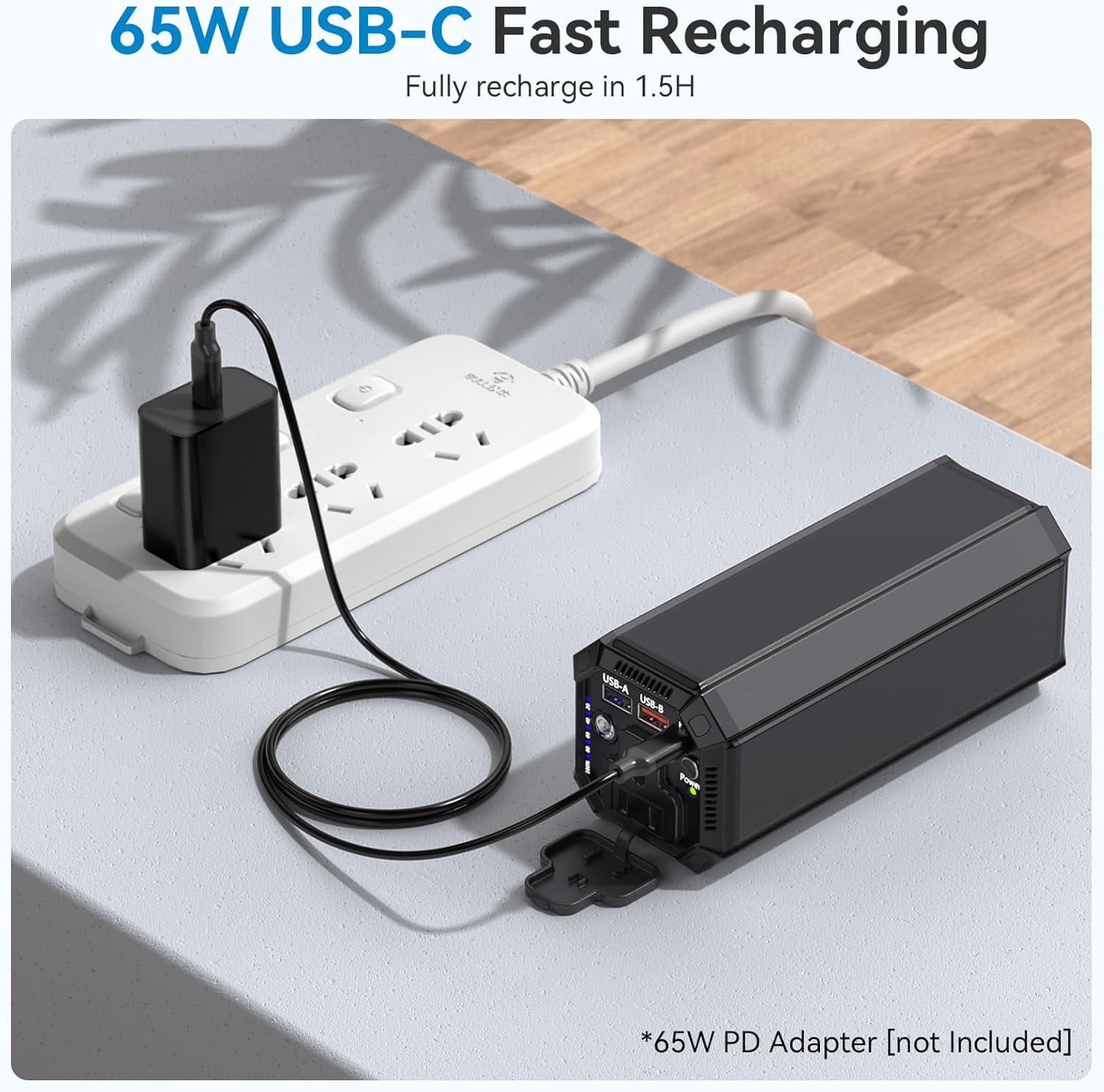 PADJYYUSZ  P5 Portable Laptop Charge with AC Outlet,  27000mAh,  Battery Pack with Fast Charging,PD 65W USB-C portable power