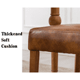thumbnail image 5 of Guyou Dining Chairs Set of 6, Mid-Century Modern PU Upholstered Kitchen Chairs with Curved Backrest, Wooden Side Chairs for Dining Kitchen Living Room Bedroom, Brown, 5 of 13