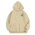thumbnail image 6 of Wovix Women's Hoodie Rose Letter Print Hooded Pullover with Pocket Sweatshirt Long Sleeve for Daily, 6 of 7