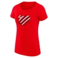 thumbnail image 2 of Women's G-III 4Her by Carl Banks  Red Detroit Red Wings Super-Slim Fit Lightweight Heart T-Shirt, 2 of 3