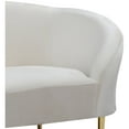 thumbnail image 6 of Meridian Furniture Ritz Velvet Accent Chair in Cream and Gold, 6 of 8