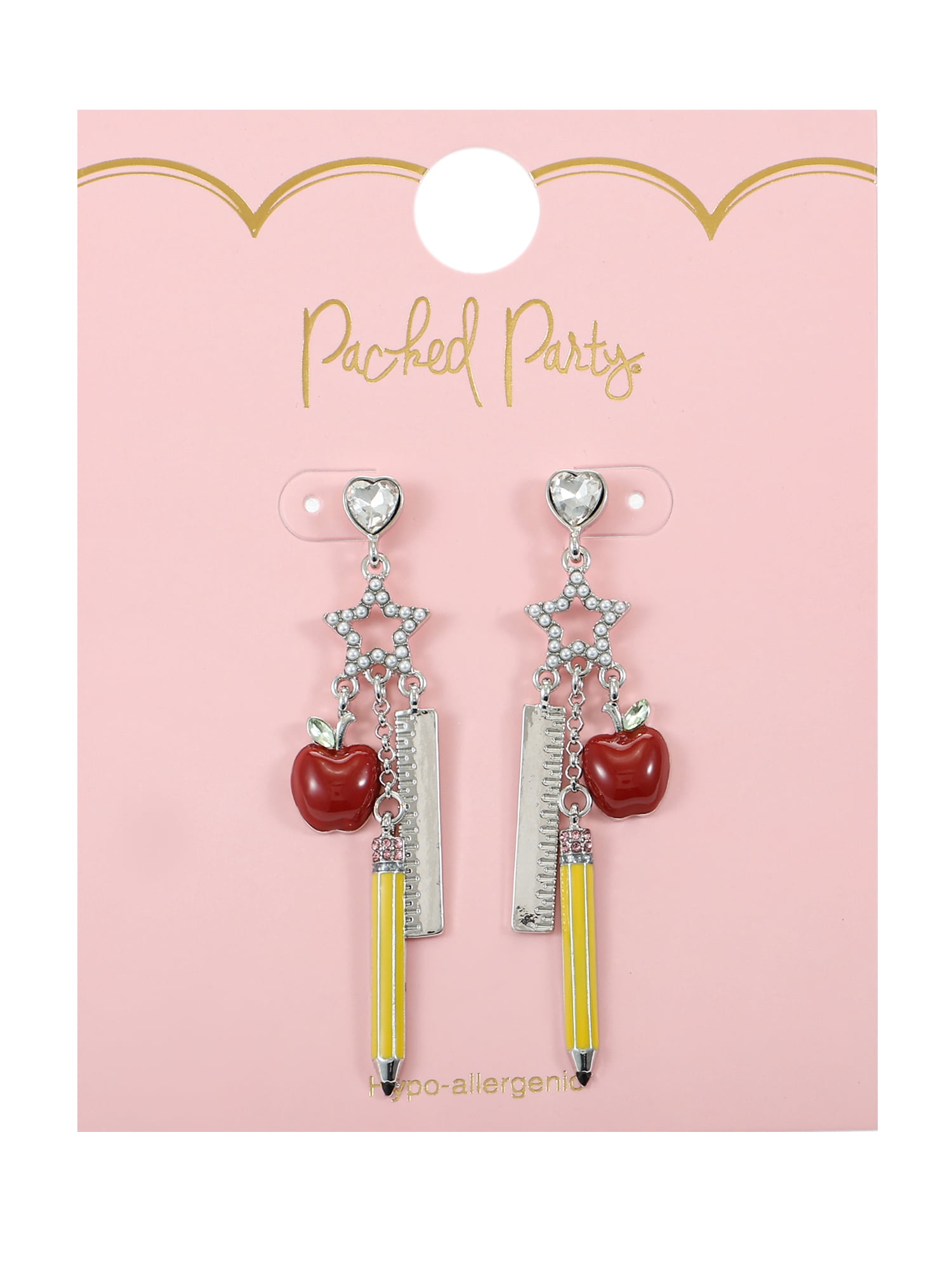 Packed Party Women's School Essentials Dangling Stud Earrings, 1 Pair