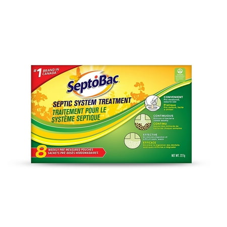 DrainOUT SeptoBac Septic System Treatment, 1 Pack, 8 Use, Environmentally friendly septic system treatment that works By Summit