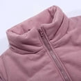 thumbnail image 4 of Corduroy Cropped Puffer Vest for Women Lightweight Stand Collar Sleeveless Jackets Zip Up Clothes Fashion 2024(Size:L), 4 of 5
