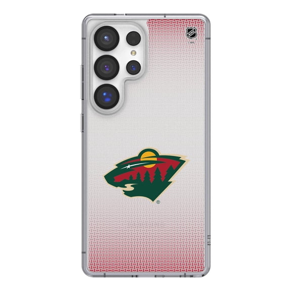 Minnesota Wild Linen Logo Galaxy Clear Case