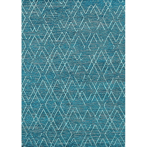 Ahgly Company Indoor Rectangle Solid Light Blue Modern Area Rugs, 2' x 4'