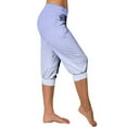 thumbnail image 3 of Zedker Capri Pants for Women Loose Yoga Lounge Joggers Pajama Pants with Pockets Light Blue Plus XXXL, 3 of 6