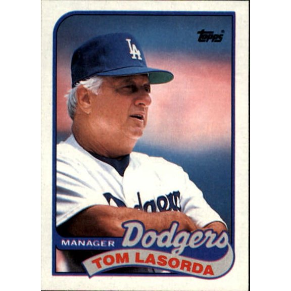 1989 Topps #254 Tom Lasorda Baseball Card Los Angeles Dodgers NM Near Mint Los Angeles Dodgers MLB Baseball Trading Card
