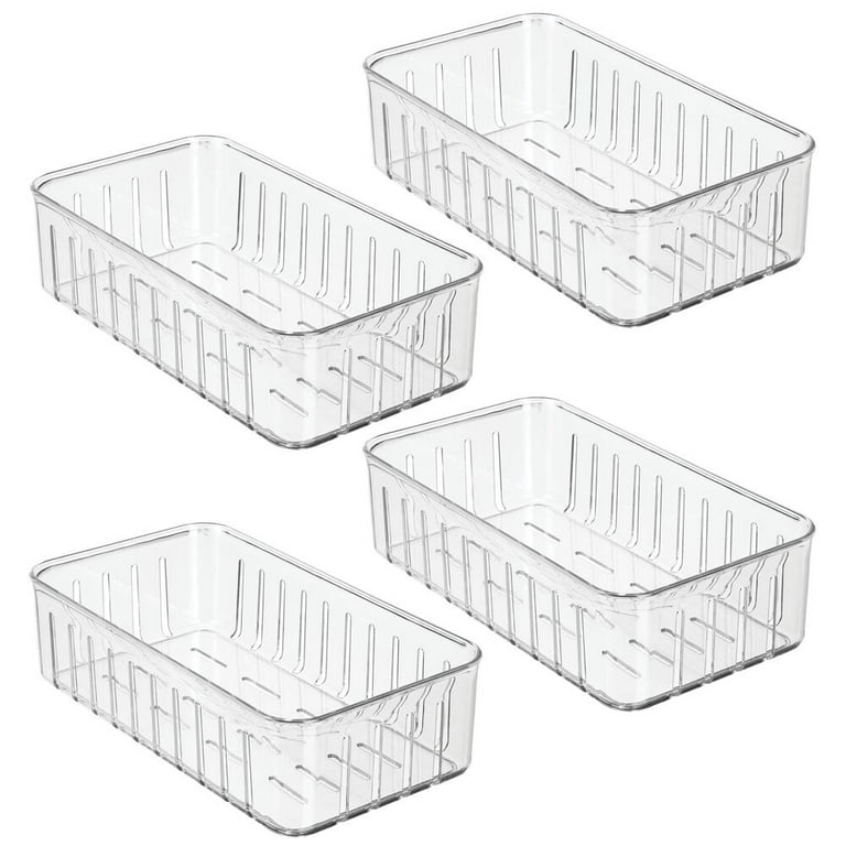 Multi-grid Plastic Clear Food Drawer Storage Basket For Fridge,  Fresh-keeping Fruits Stackable Storage Basket For Vegetable, Stationery,  Cosmetic, Household Storage Organizer For Refrigerator, Bathroom, Bedroom,  Desktop, Vanity, Home, Dorm - Temu
