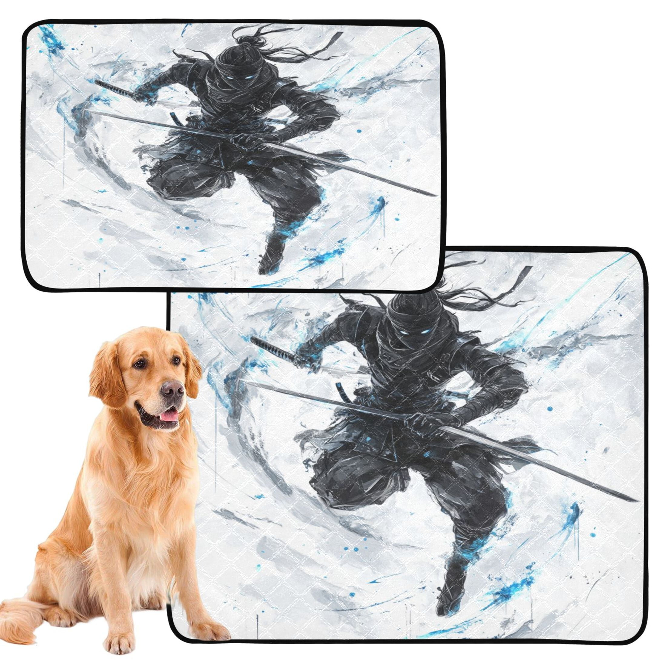Qxltty Doubl Sword Ninja Cat litter Pads Pet Set of 3 Diaper Mats Center Anti-leakage Layer Absorbent Soft and Comfortable