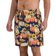 thumbnail image 2 of Logiee fall Pumpkin Daisy Print Mens Swim Trunks Quick Dry Board Shorts,Breathable Hawaii Beach Shorts Swimwear Bathing Suits-XX-Large, 2 of 6