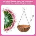 thumbnail image 5 of Artificial Faux Hanging Plants Flowers Basket for Spring Outdoor Porch Decoration, Fake Silk Colorful Daisy Eucalyptus in Planter UV Resistant Look Real for Home Patio Balcony Yard, 5 of 5