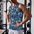 thumbnail image 5 of Goofa Hawaiian Style Pattern Men's Workout Tank Top Slim-Fit Tank Quick Dry Fit Muscle Tank Top Beach Tank Top Bodybuilding Sleeveless T Shirt-3X-Large, 5 of 7