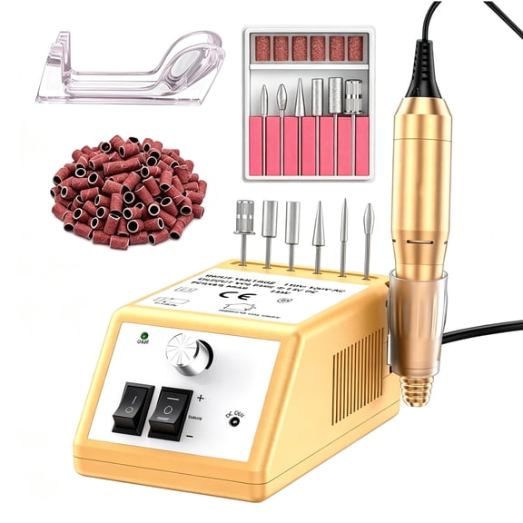 Professional Finger Toe Nail Care Electric Nail Drill Machine Manicure Pedicure,Gold
