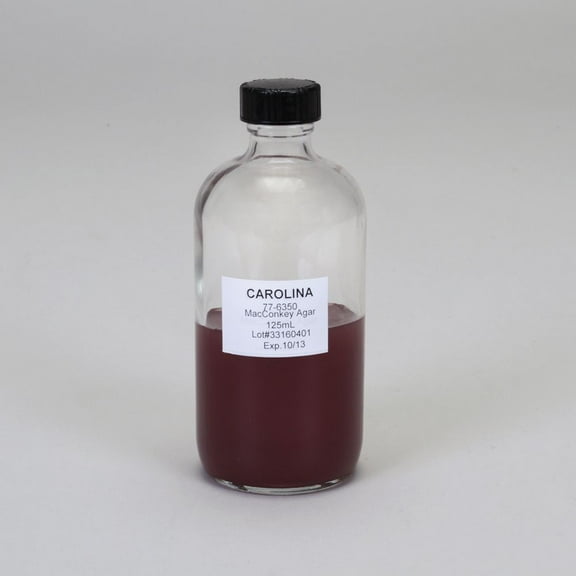 Macconkey Agar, Prepared Media Bottle, 125 Ml