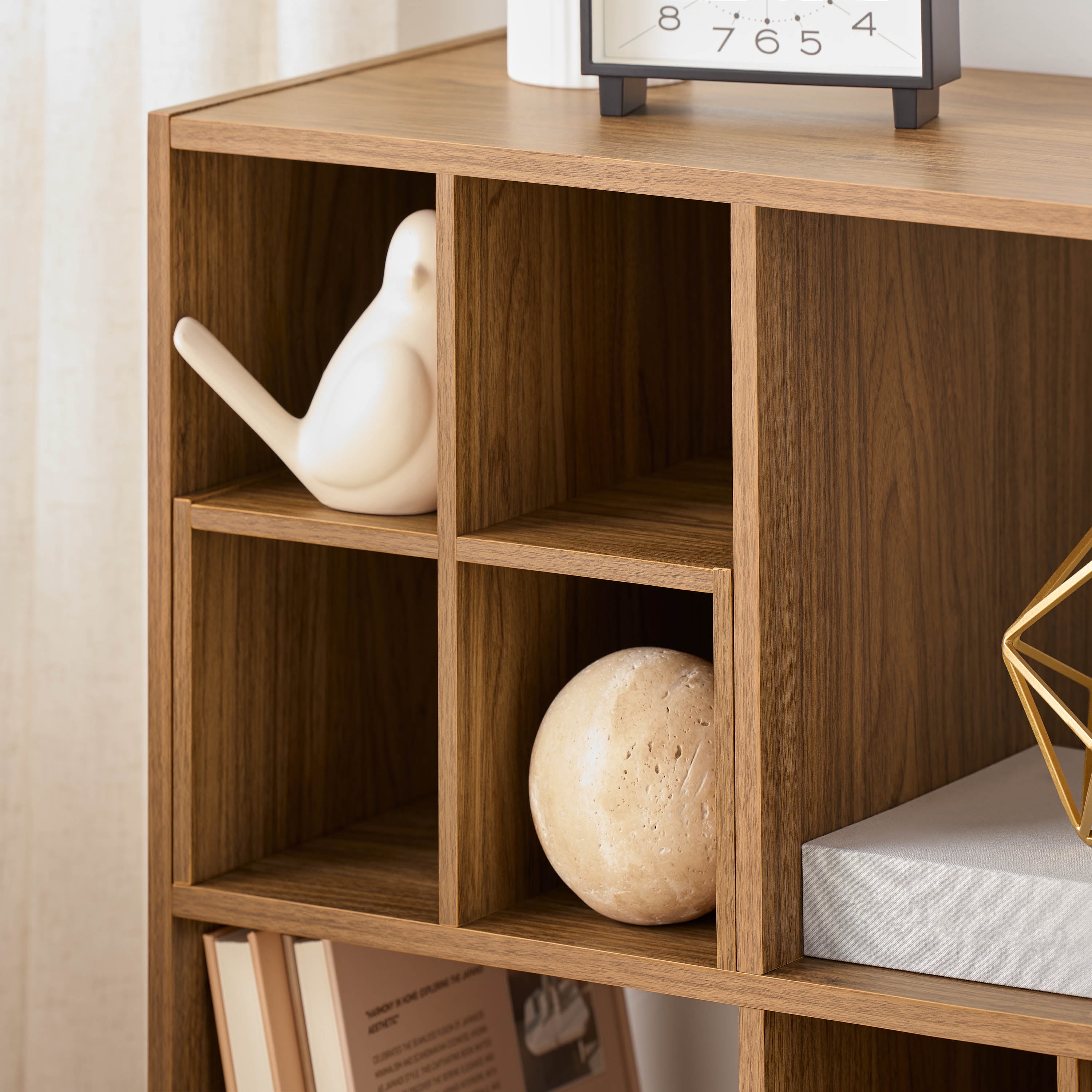 Mainstays Cube Storage Quad Inserts, Set of 2, Warm Walnut