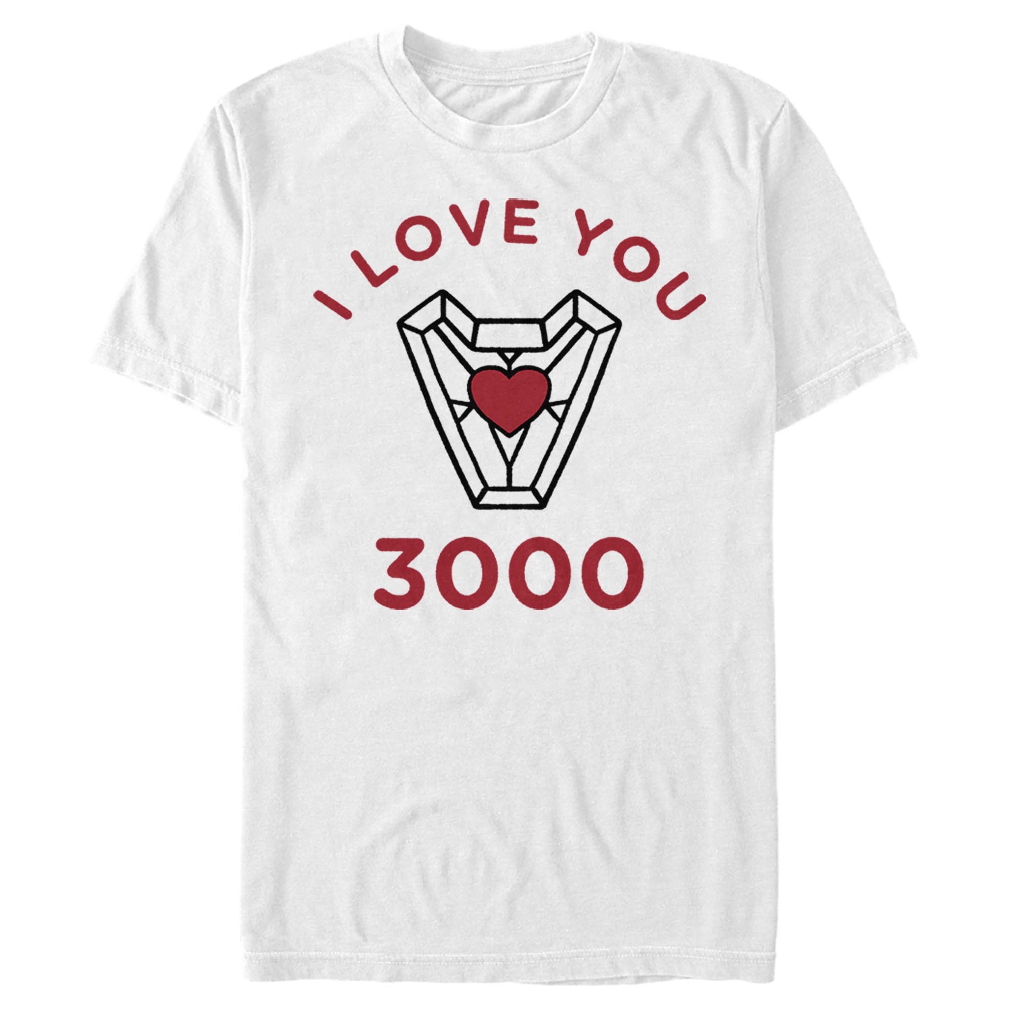 Men's Marvel Avengers Endgame I Love You 3000 T-Shirt White 2X