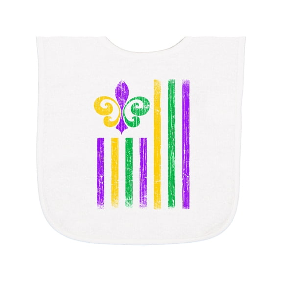 Inktastic Mardi Gras Flag 2 Baby Terry Cloth Bib