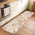 thumbnail image 2 of Orange Yellow Botanical 2'x6' Runner Rugs for Hallway Kitchen Bedside Non Slip, Rustic Country Spring Floral Summer Leaf Entryway Rug Runners with Rubber Backing, Long Carpet Runner for Laundry Room, 2 of 8