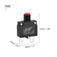 thumbnail image 2 of Unique Bargains Circuit Overload Protector 30A AC125/250V DC32V Push Button Thermal Circuit Breaker with Waterproof Caps 3pcs, 2 of 5