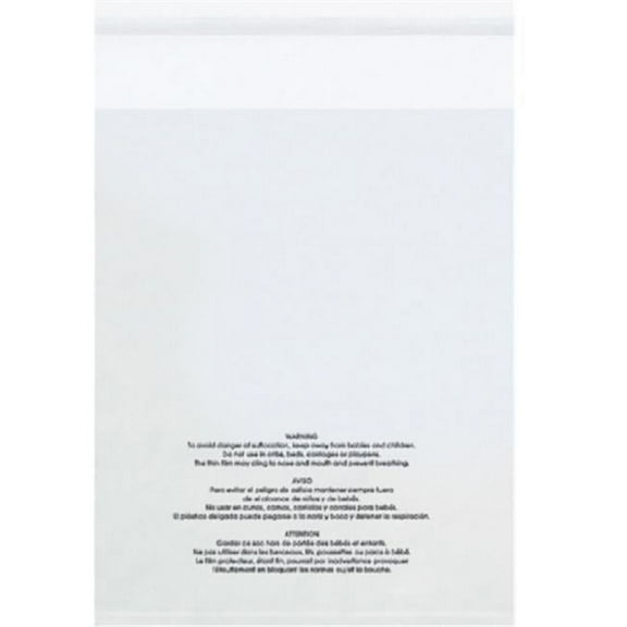 Box Partners PMR091215 9 x 12 in. 1.5 Mil Resealable Suffocation Warning Poly Bags Case, Pack of 1000