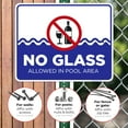 thumbnail image 4 of No Glass Allowed in Pool Area Sign, Pool Sign,, 4 of 8