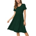 thumbnail image 6 of JuneFish Women's Summer Casual Short Sleeve Dressy Dresses Empire Waist Knee Length Dress with Pockets, 6 of 9