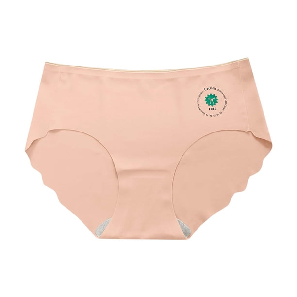 Gibobby Bragas elásticas para mujer Bragas sexy sin costuras para mujer Cintura media Calzoncillos finos transpirables(Rosa,Talla única)