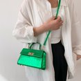 thumbnail image 4 of Bolso de mano para mujer, Bolso de mano de piel sintética, elegante Bolso bandolera (verde), 4 of 5