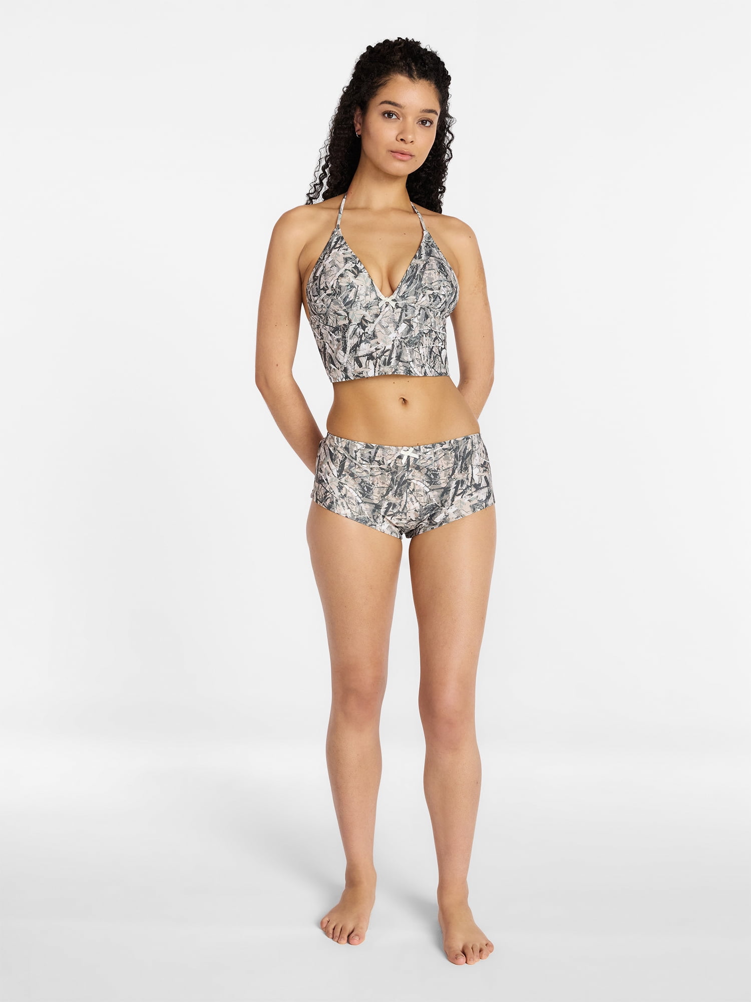 No Boundaries Camo Print Swim Shorts, Women's XXS-XXL