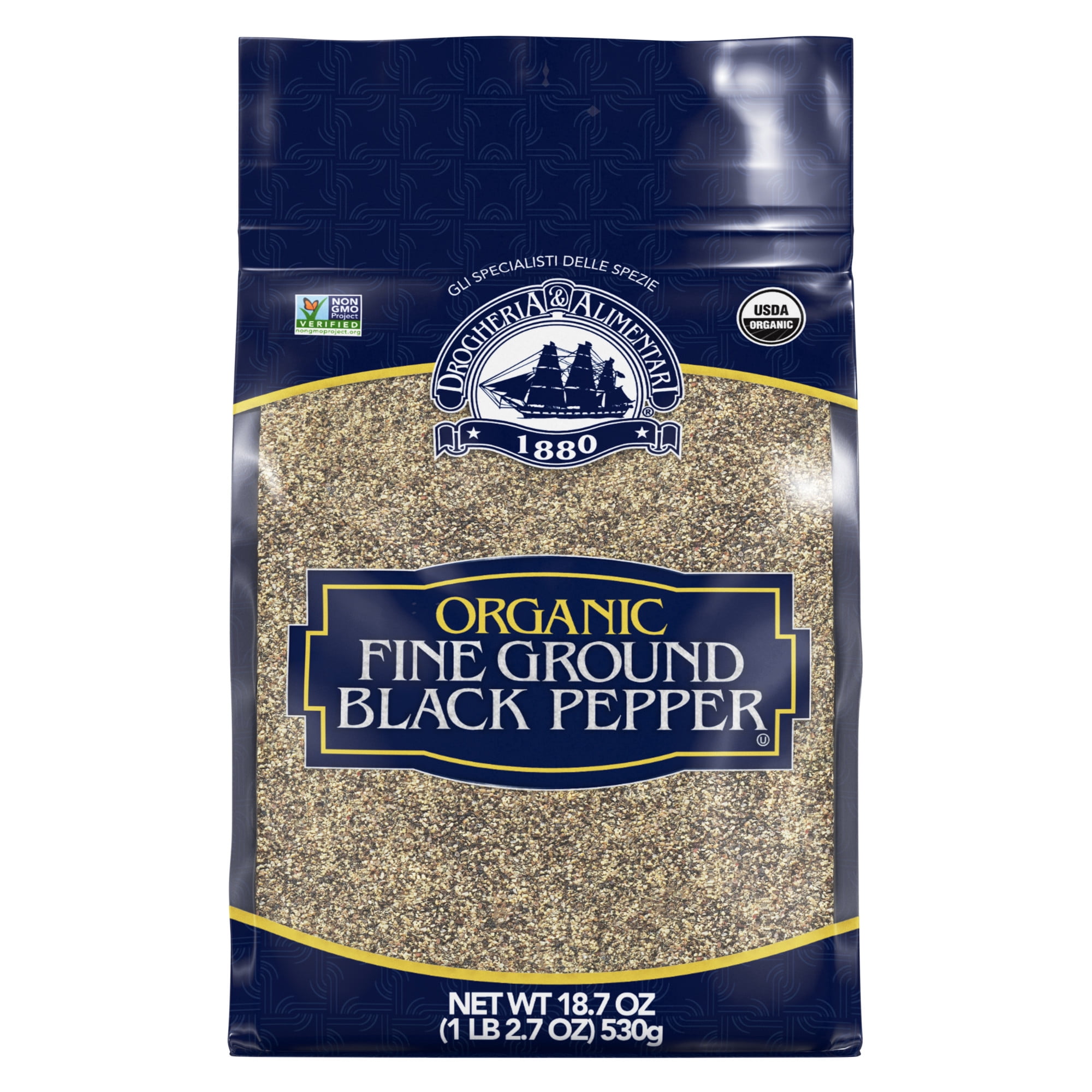 Drogheria & Alimentari Organic Fine Ground Black Pepper, 18.7 oz