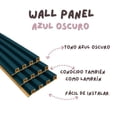 thumbnail image 2 of Panel Decorativo WPC 3D Tipo Lambrín Azul Oscuro 12 Piezas 1m x 16cm Pared Interior, 2 of 6