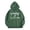 Green, variant on Ladies Halloween Independent Station Flying Little Witch Letter Print Hoodie Orange M