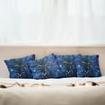 thumbnail image 3 of Ambesonne Blue Throw Pillow Cover 4 Pack, Grunge Space Theme Art, 16", Pale Blue Dark Blue, 3 of 6