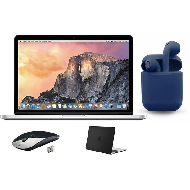 Restored | Apple MacBook Pro | 13.3-inch | Intel Core i5 | 8GB | Mac OS | 128GB SSD Speed 2.6GHz | Bundle: Wireless Mouse, Black Case, Bluetooth/Wireless Airbuds By Certified 2 Day Express Walmart.com