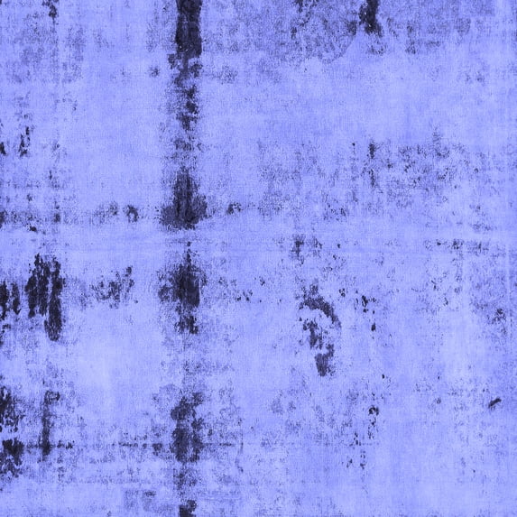 Ahgly Company Machine Washable Indoor Square Abstract Blue Modern Area Rugs, 6' Square