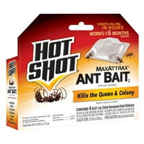 Hot Shot MaxAttrax Ant Bait, 0.07 oz Bait Stations, 4 Count