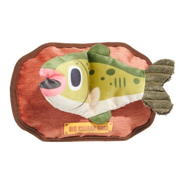 BARK Plush Singing Bass Big Squeak Dog Toy For Small and Medium Dog Sizes