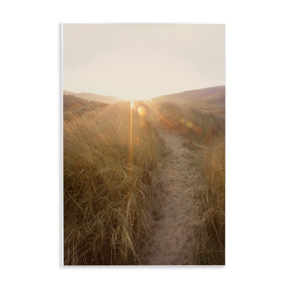 Stupell Industries Cottage Sunrays Through Sun Bleached Sand Dunes Tall Grass Wall Plaque Art, 10 x 15, by Ian Winstanley