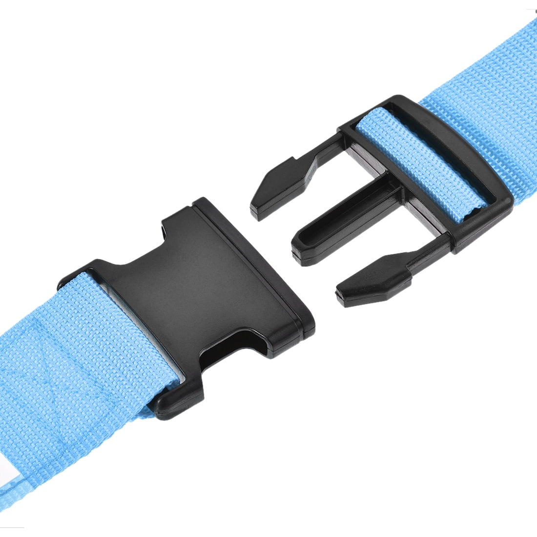 Unique Bargains Luggage Straps Belts with Buckle Label Adjustable Bag Packing Accessories Sky Blue