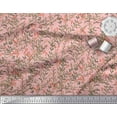 thumbnail image 3 of Soimoi Pink Silk Fabric Berries Leaves Print Sewing Fabric BTY 42 Inch Wide, 3 of 3
