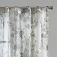 thumbnail image 6 of Madison Park Simone Printed Floral Rod Pocket and Back Tab Voile Sheer Curtain in White, 50"x95", 6 of 8