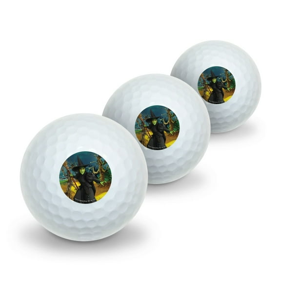 Wizard of Oz Wicked Witch Character Novelty Golf Balls 3 Pack