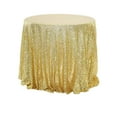 thumbnail image 2 of Mantel De Fibra De Poliéster Mantel redondo dorado con lentejuelas y tela brillante para bodas,fiestas de cumpleaños y decoraciones navideñas (1 pieza) Rkxzt, 2 of 9