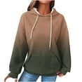 thumbnail image 2 of Jsaierl Womens Hoodies Cute Gradient Print Hoodies Sweatshirts Holiday Sweaters Workout Long Sleeve Top Hoodie Womens Hoodies Under $20, 2 of 6