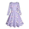 thumbnail image 5 of Girls' Dresses Child Bow Print Party Princess Kids Clothes, 5 of 5