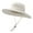 Beige, variant on Pebbuoy Summer Sun Hat Waterproof Wide Brim Bucket Hat UV Protection Adjustable Outdoor Rain Hat with Ponytail Hole for Fishing Hiking Camping