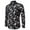 Black, variant on Button Up Shirt for Men Casual Slim Fit Turndown Collar Floral Print Shirt Long Sleeve Lightweight Cardigan Shirt Shirts for Men