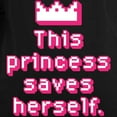 thumbnail image 3 of CafePress - This Princess Saves Herself Long Sleeve T Shirt - Women's Long Sleeve Graphic Tee Casual Fit, 3 of 4