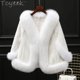 thumbnail image 2 of Abrigo de chal de piel de visón natural Tcyeek, chaquetas de invierno cálidas con cuello de zorro para mujer 2024, chales cortos enteros, ropa femenina, 2 of 5